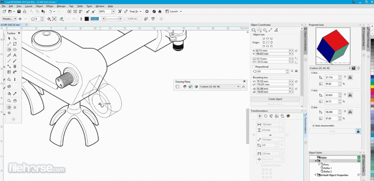 واجهة CorelDRAW Technical Suite للتوضيح والرسم التقني