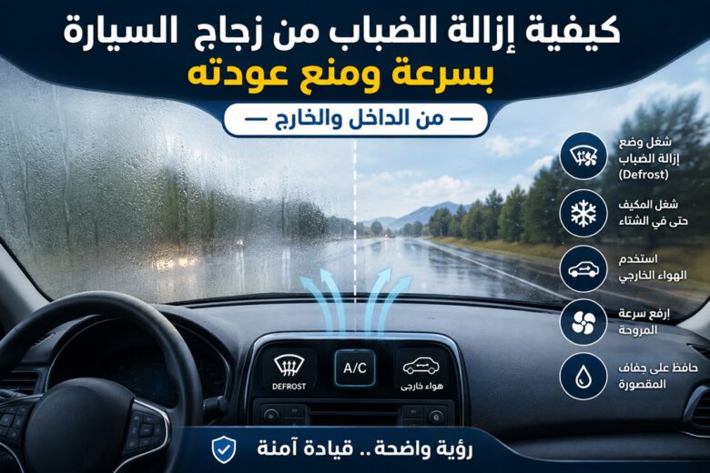 كيفية إزالة الضباب من زجاج السيارة بسرعة ومنع عودته 1 كيفية إزالة الضباب من زجاج السيارة باستخدام Defrost والمكيف والهواء الخارجي