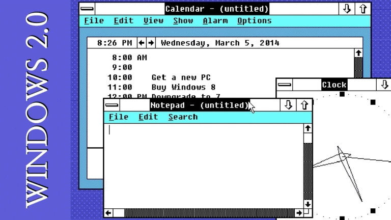 ويندوز النسخة الثانية 1987 - Windows 2.x