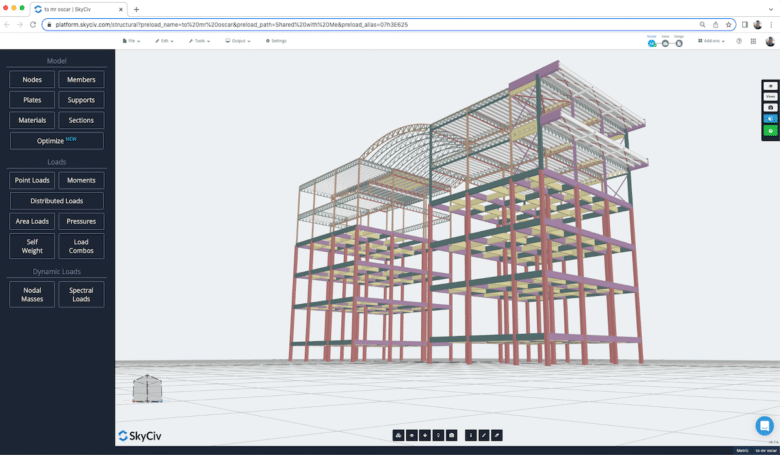 SkyCiv Structural 3D — أفضل برامج للهندسة الإنشائية وتحليل الهياكل الخرسانية