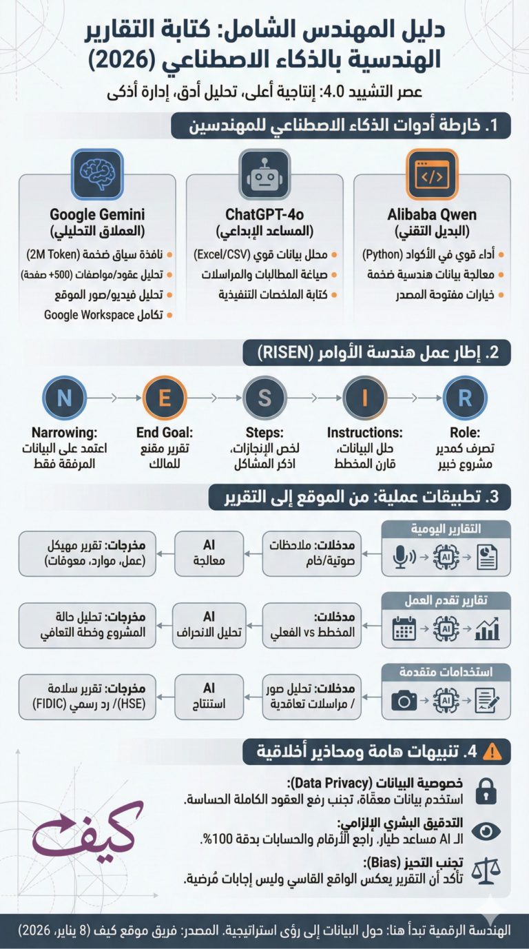 كتابة التقارير الهندسية بالذكاء الاصطناعي (2026)