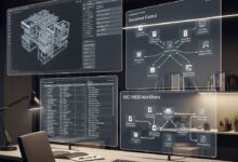 الدليل الشامل لإدارة حزم وثائق البناء 3 مهندس يدير حزم وثائق البناء الرقمية في موقع إنشائي حديث 2027