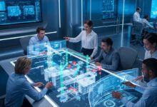 مهندسون يخططون لعمل خطة التنفيذ Method Statement باستخدام تقنيات حديثة