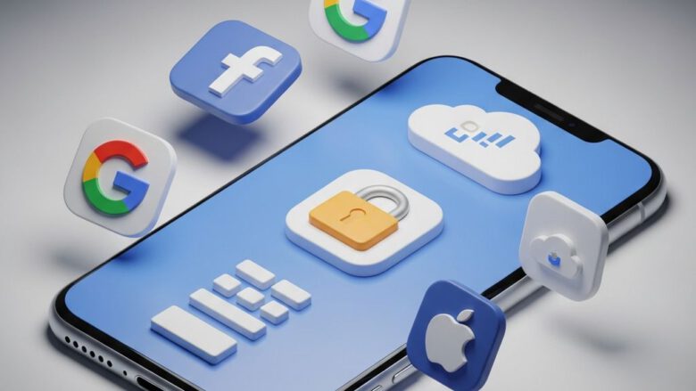 إدارة حسابات جوجل وفيسبوك وآبل للمستقبل