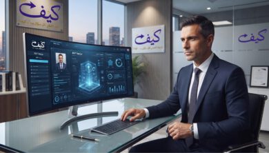 كيف تكتب سيرة ذاتية وخطاب تعريف احترافي يتصدر توظيف 2027 1 رجل أعمال يراجع سيرة ذاتية رقمية مرفقة مع خطاب تعريف متطور لعام 2027