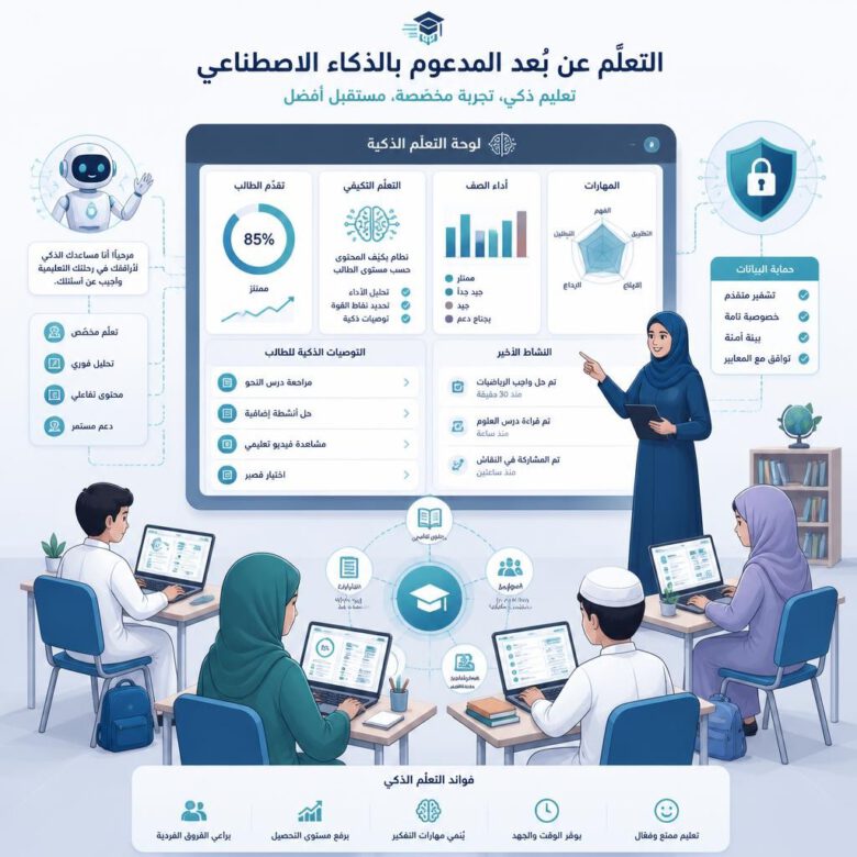 الذكاء الاصطناعي في التعليم عن بعد: الاستخدامات والفوائد والتحديات 1 الذكاء الاصطناعي يعزز تجربة التعلم عن بعد