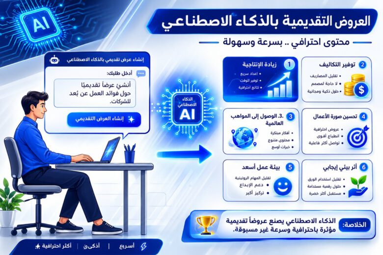 إنشاء عروض تقديمية بالذكاء الاصطناعي