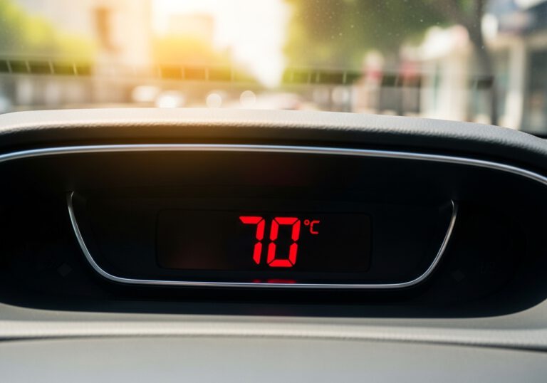 ميزان حرارة داخل السيارة يظهر درجة حرارة مرتفعة جداً - أشياء لا يجب تركها في السيارة