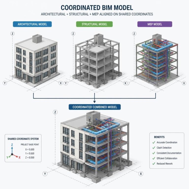 تطابق نماذج المعماري والإنشائي والخدمات على إحداثيات مشتركة - كيفية عمل Clash Detection في Navisworks