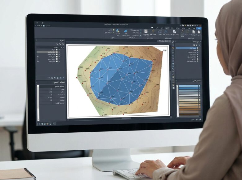 استيراد نقاط مساحية وبناء شبكة مثلثات لسطح TIN - طريقة عمل Contour في Civil 3D.