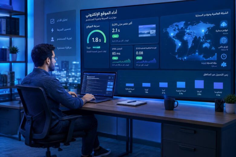 تحسين أداء الموقع الإلكتروني 2026: دليل تسريع الموقع وCore Web Vitals 1 تحليل أداء موقع إلكتروني ومؤشرات تجربة المستخدم