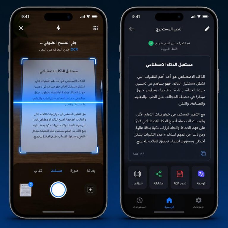 محاكاة لتقنية التعرف الضوئي على الحروف OCR لتحويل صور المستندات إلى نصوص