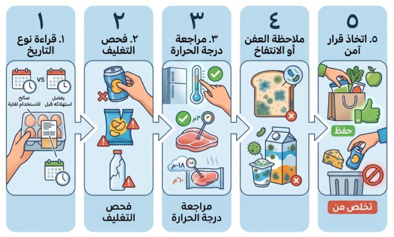 خطوات فحص سلامة الطعام بعد تاريخ الصلاحية - أطعمة يمكن أكلها بعد انتهاء الصلاحية.