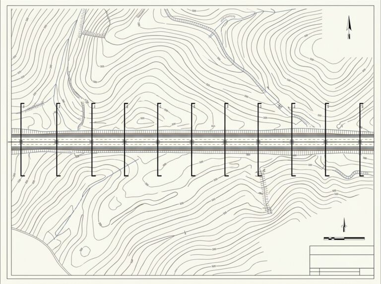 محور طريق وخطوط عينة موزعة على محطات مختلفة - كيفية إنشاء Sample Lines في Civil 3D.