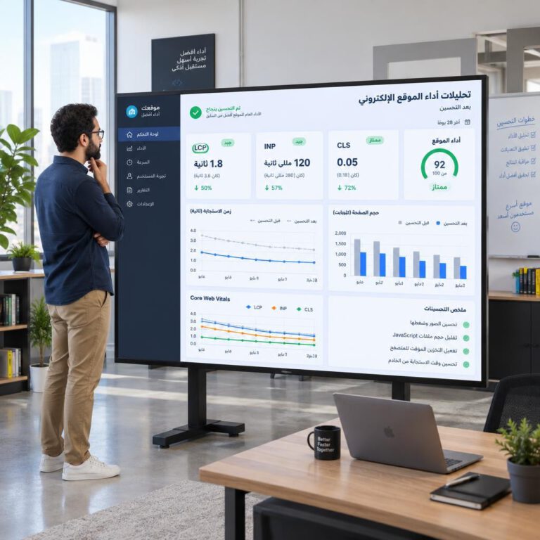 مراقبة مؤشرات أداء الموقع بعد تنفيذ التحسينات - تحسين أداء الموقع الإلكتروني.