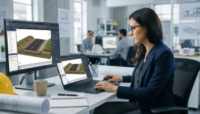 إنشاء Assembly في Civil 3D: شرح Subassemblies خطوة بخطوة 1 تصور هندسي لتجميعة مقطعية لطريق تشمل الحارات والأكتاف والمنحدرات الجانبية