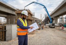 طريقة حساب كمية الخرسانة للجسر والكمرة بالمتر المكعب (م3) بالأمثلة 4 مهندس يراجع حساب كمية خرسانة الجسور في موقع بناء